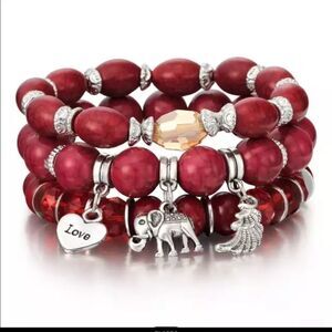 ‎❤️🆕MULTI COLOR BOHO LOVE STRETCH BRACELET